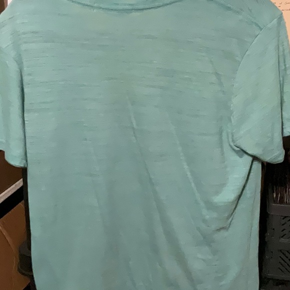 Threads 4 Thought (L) V-neck Teal Men Plain T-shirt - Picture 3 of 4